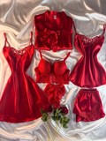 Elegant Blush Satin Lounge Wear Set for Women
