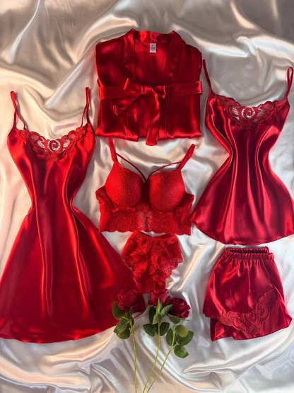 Elegant Blush Satin Lounge Wear Set for Women