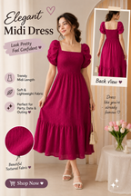 Elegant Best Friends 3-Piece Midi Dress Combo – Chic Floral & Solid Styles for Women