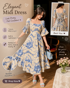 Elegant Best Friends 3-Piece Midi Dress Combo – Chic Floral & Solid Styles for Women