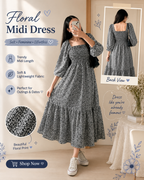 Elegant Best Friends 3-Piece Midi Dress Combo – Chic Floral & Solid Styles for Women