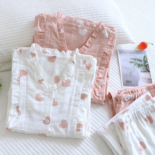 Aesthetic Korean Nightwear 2-Piece Combo for Women